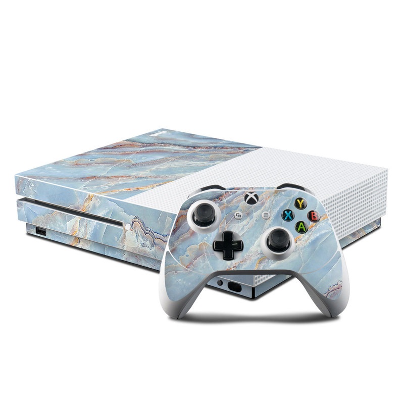 Microsoft Xbox One S Console and Controller Kit Skin - Atlantic Marble (Image 1)