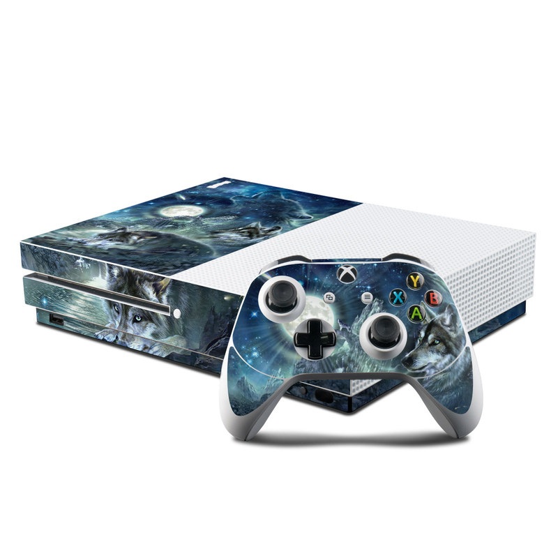Microsoft Xbox One S Console and Controller Kit Skin - Bark At The Moon (Image 1)