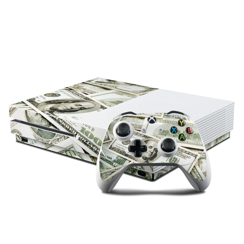 Microsoft Xbox One S Console and Controller Kit Skin - Benjamins (Image 1)