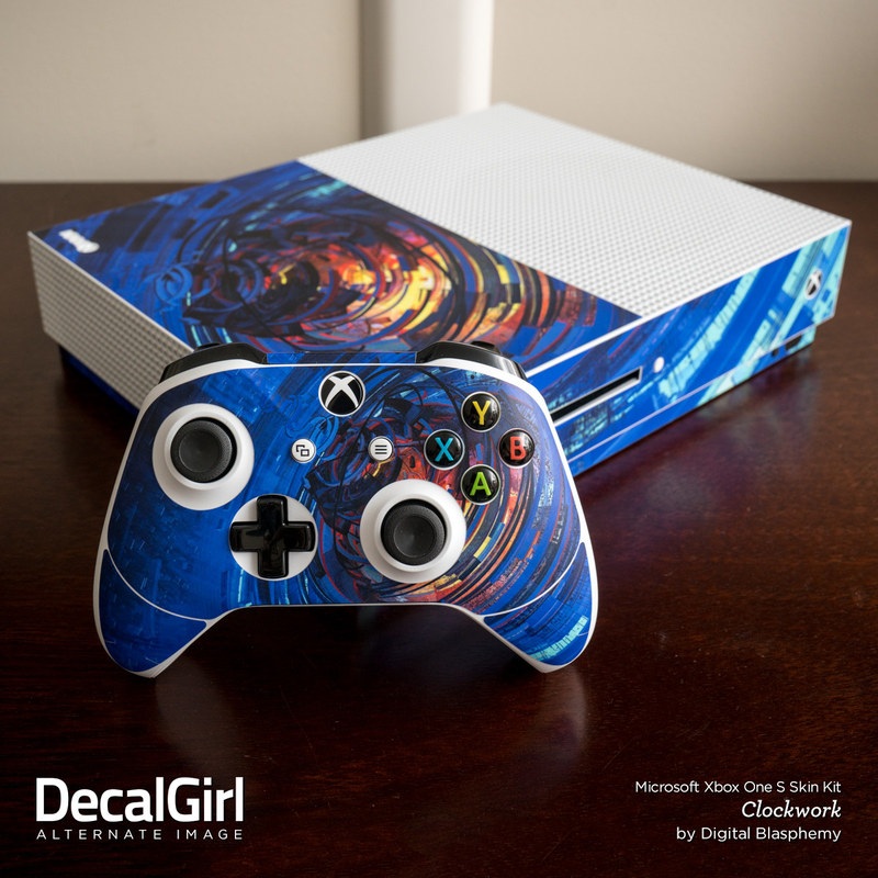 Microsoft Xbox One S Console and Controller Kit Skin - Chrome Dragon (Image 2)
