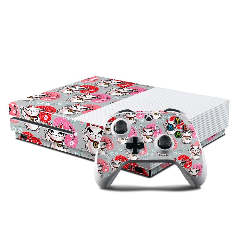 Microsoft Xbox One S Console and Controller Kit Skin - Kyoto Kitty (Image 1)