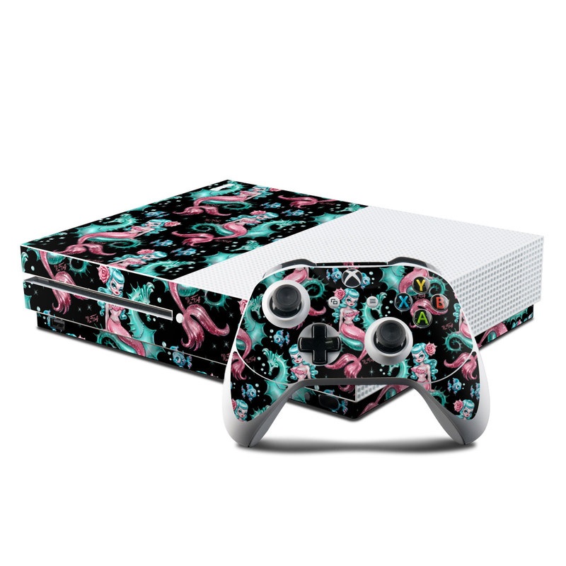 Microsoft Xbox One S Console and Controller Kit Skin - Mysterious Mermaids (Image 1)