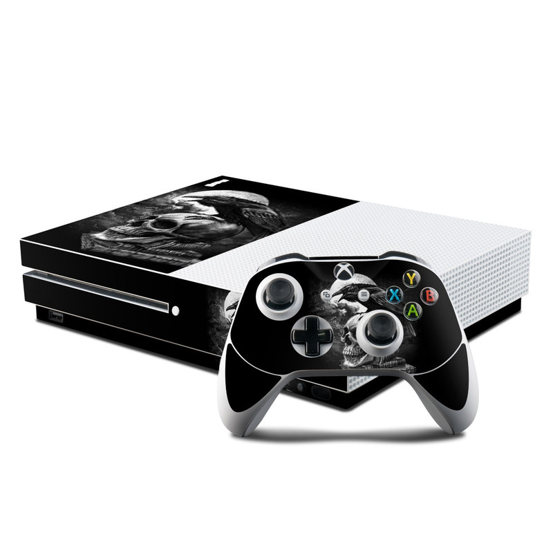 Microsoft Xbox One S Console and Controller Kit Skin - Poe's Raven (Image 1)