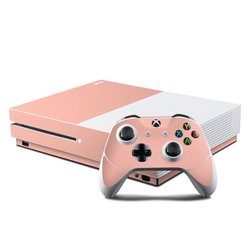 Microsoft Xbox One S Console and Controller Kit Skin - Solid State Peach (Image 1)