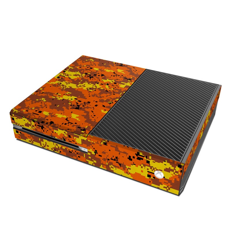 Microsoft Xbox One Skin - Digital Orange Camo (Image 1)