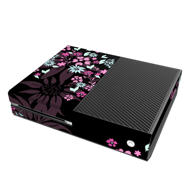 Microsoft Xbox One Skin - Dark Flowers (Image 1)