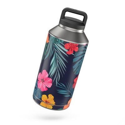 Skin for Yeti Rambler 64 oz Bottle - Tropical Hibiscus