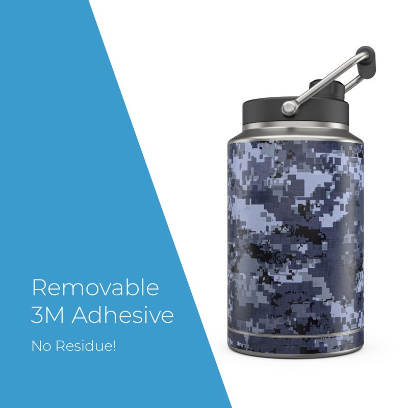 Skin for Yeti Rambler One Gallon Jug - Digital Navy Camo (Image 4)