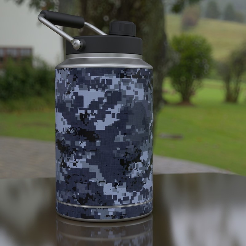 Skin for Yeti Rambler One Gallon Jug - Digital Navy Camo (Image 5)