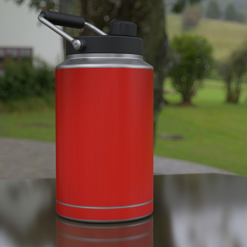 Skin for Yeti Rambler One Gallon Jug - Red Burst (Image 5)