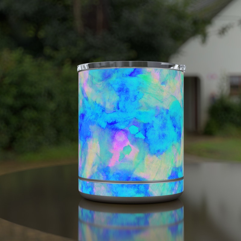 Skin for Yeti Rambler 10 oz Lowball - Electrify Ice Blue (Image 5)